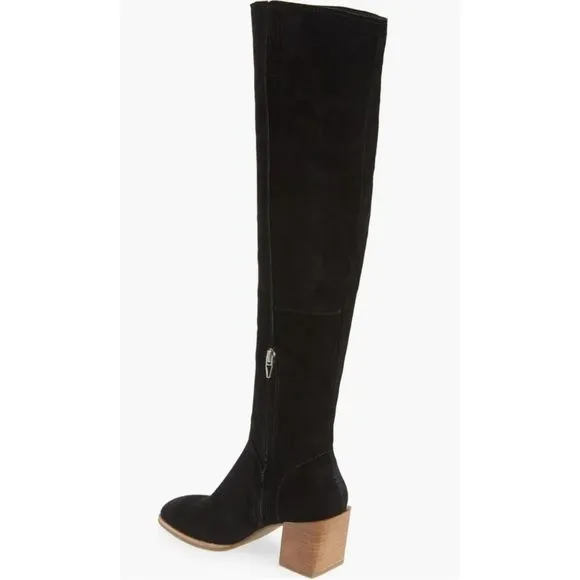 TREASURE &amp; BOND Women's Dylan Over-the-Knee Black Suede Boots size 7M NWOB