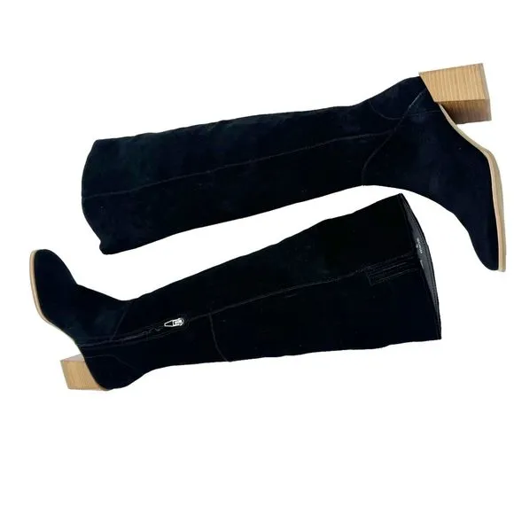 TREASURE &amp; BOND Women's Dylan Over-the-Knee Black Suede Boots size 7M NWOB