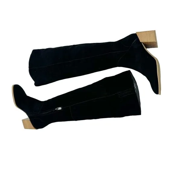 TREASURE &amp; BOND Women's Dylan Over-the-Knee Black Suede Boots size 7M NWOB