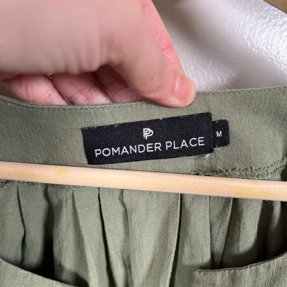 Tuckernuck Pomander Place Finley Flutter Sleeve Dress Size Medium Sage Green