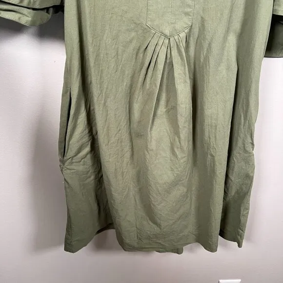 Tuckernuck Pomander Place Finley Flutter Sleeve Dress Size Medium Sage Green