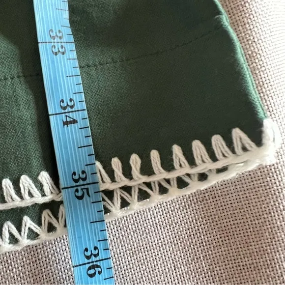 Tuckernuck Pomander place Finley flutter sleeve mini dress xl Green stitching