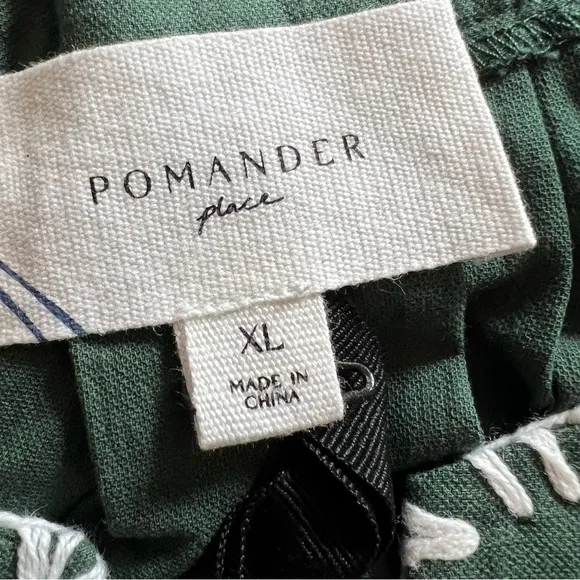 Tuckernuck Pomander place Finley flutter sleeve mini dress xl Green stitching