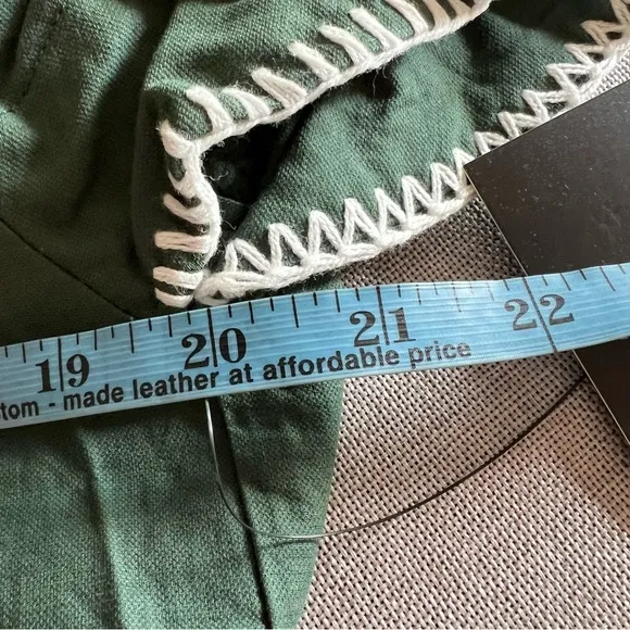 Tuckernuck Pomander place Finley flutter sleeve mini dress xl Green stitching