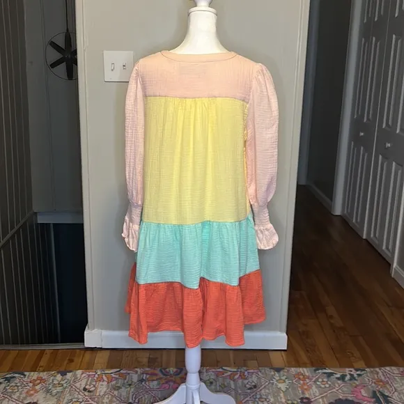 Tuckernuck Pomander Place Kenzo Long Sleeve Tiered Mini Sorbet Pastel Size Small