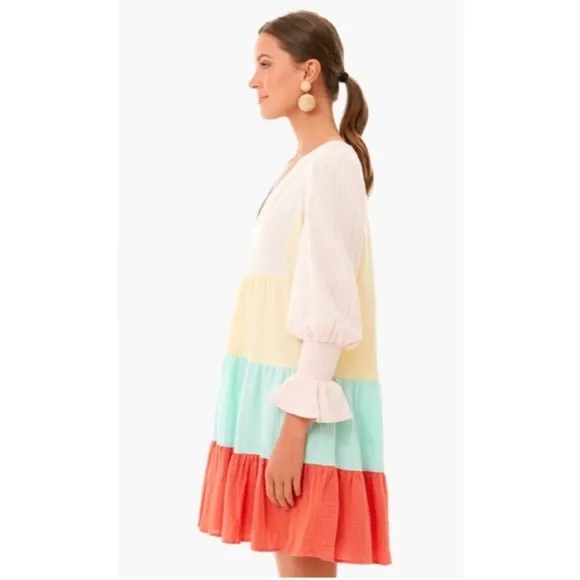 Tuckernuck Pomander Place Kenzo Long Sleeve Tiered Mini Sorbet Pastel Size Small