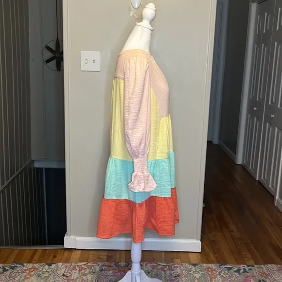Tuckernuck Pomander Place Kenzo Long Sleeve Tiered Mini Sorbet Pastel Size Small