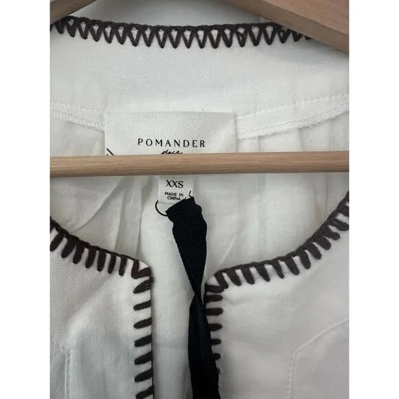 Tuckernuck Pomander Place White Stitch Finley Flutter Sleeve Dress NWT XXS 2XS