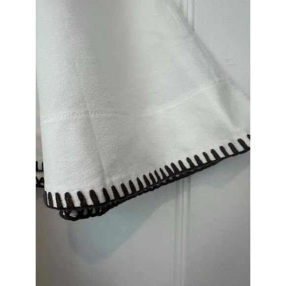 Tuckernuck Pomander Place White Stitch Finley Flutter Sleeve Dress NWT XXS 2XS