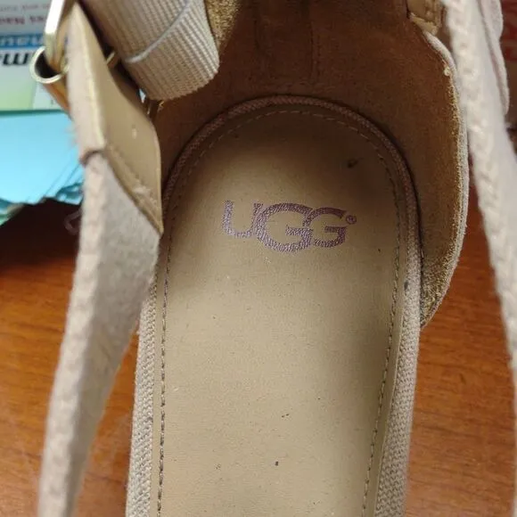 Ugg 9.5 Peach Rope Wedge