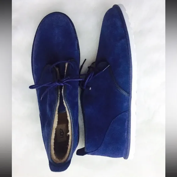 Ugg Australia Maksim Blue Navy Men's Lace Up Chukka Boots Shoes Size 18