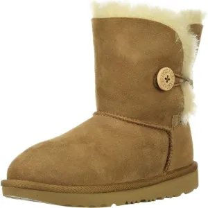 UGG Big Kids Bailey Button II Boots Chestnut Size 5K