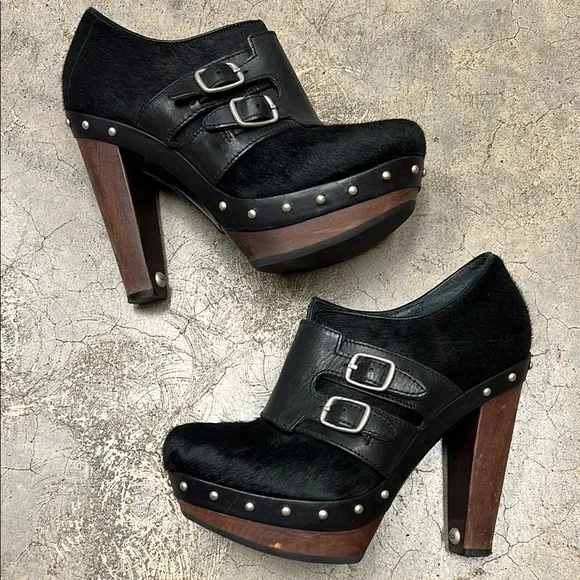 UGG Black Chunky Heeled Booties