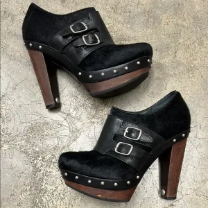 UGG Black Chunky Heeled Booties