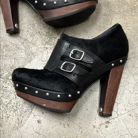 UGG Black Chunky Heeled Booties