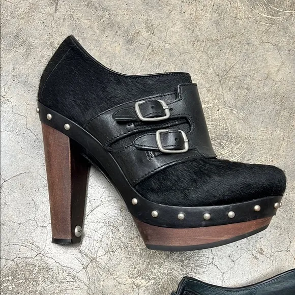 UGG Black Chunky Heeled Booties