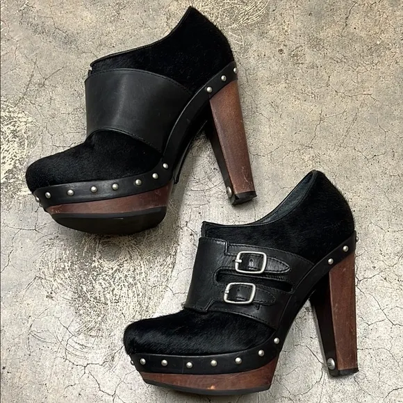 UGG Black Chunky Heeled Booties