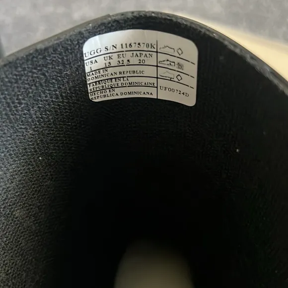 UGG Black Glossy Rain Boots