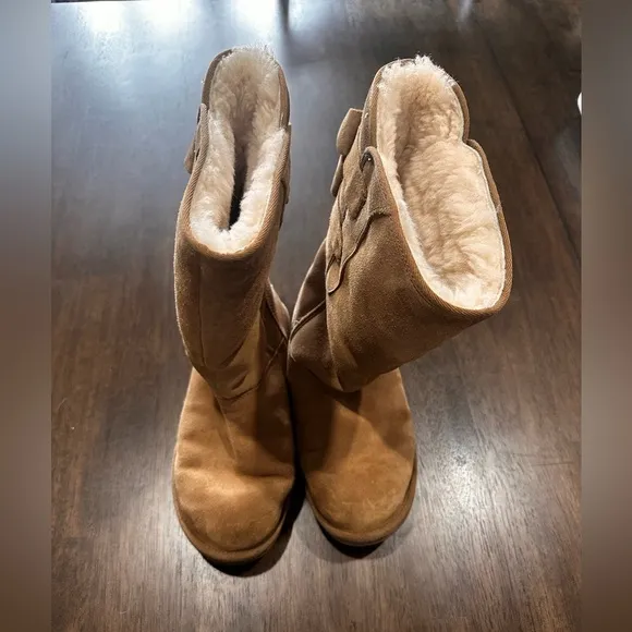 Ugg Boots Allegra Bow Chestnut Boots Womens Size 7