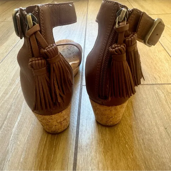 UGG Brown Wedge Sandals with Cork Heel