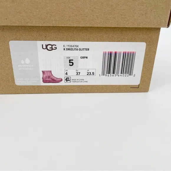 UGG Drizlita Glitter Kids Boots Sz 5