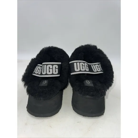 UGG Funkette Platform Womens Slipper Sandals Size 5 Stellar Sequin Black Slide