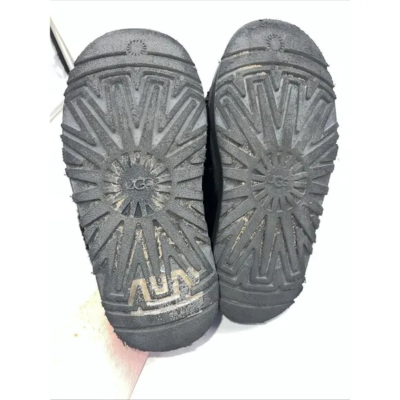 UGG Funkette Platform Womens Slipper Sandals Size 5 Stellar Sequin Black Slide