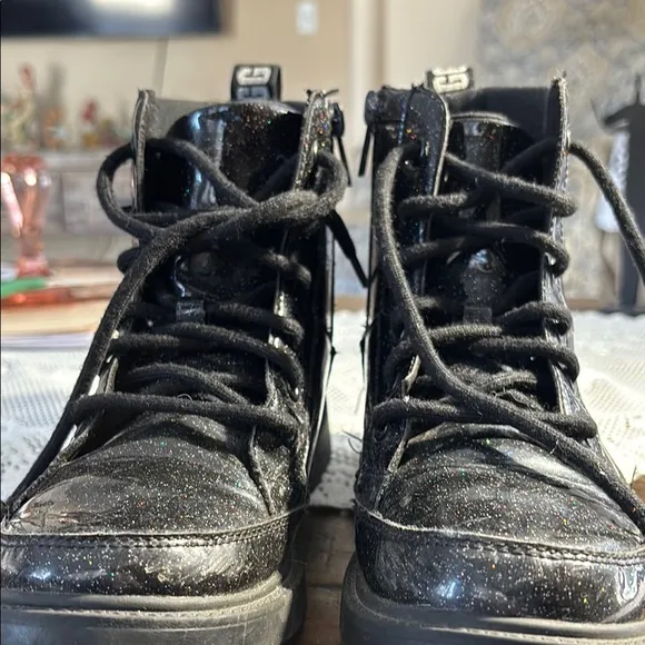 UGG Kids Black Glitter Boots