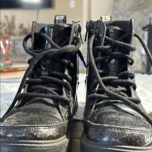 UGG Kids Black Glitter Boots