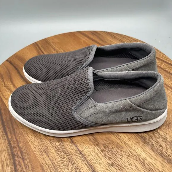 UGG Shoes Mens Size 8.5 Sheldon Grey Slip-On Sneakers Comfort Walking Casual