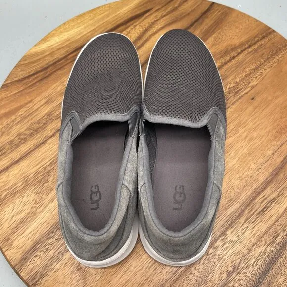 UGG Shoes Mens Size 8.5 Sheldon Grey Slip-On Sneakers Comfort Walking Casual