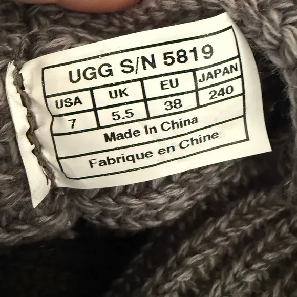 Ugg Sock Boots Gray size 7