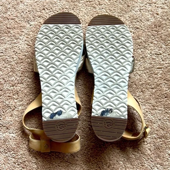UGG Tipton Metallic Platform Sandals