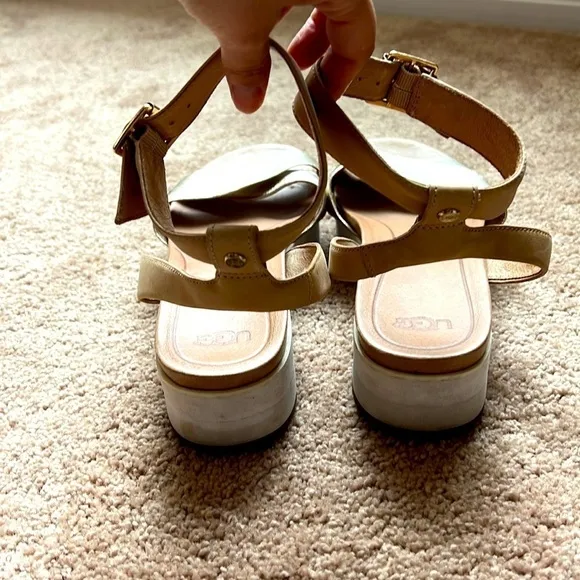 UGG Tipton Metallic Platform Sandals