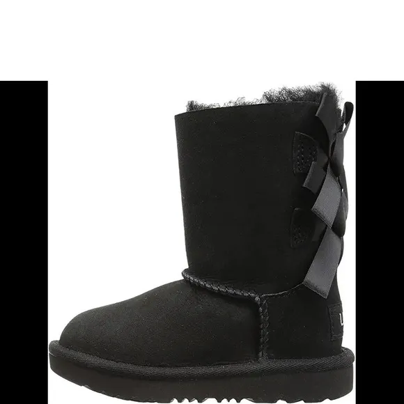 UGG Toddlers Bailey Bow II Boots Black Size 6C