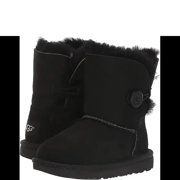 UGG Toddlers Bailey Button II Boots Black Size 6C
