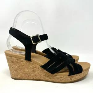 UGG Uma Wedge Sandal 1019892 Black Womens 10