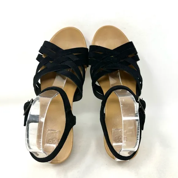 UGG Uma Wedge Sandal 1019892 Black Womens 10