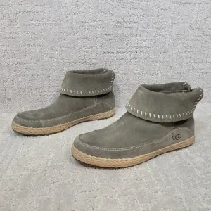 Ugg Varney Women's Size US 6 Gray Moccasin Suede Ankle Boho Bootie Shoes 1104653