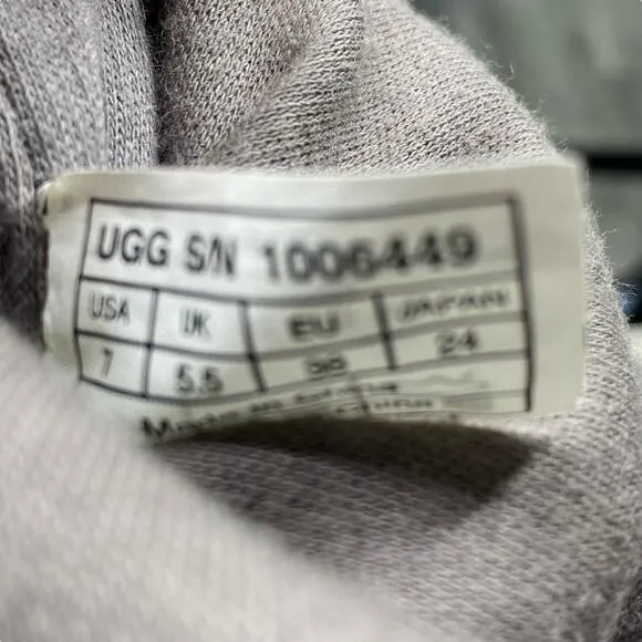 UGG Women's Cardy Gray Metallic Pull On Winter Boot Size US 7
