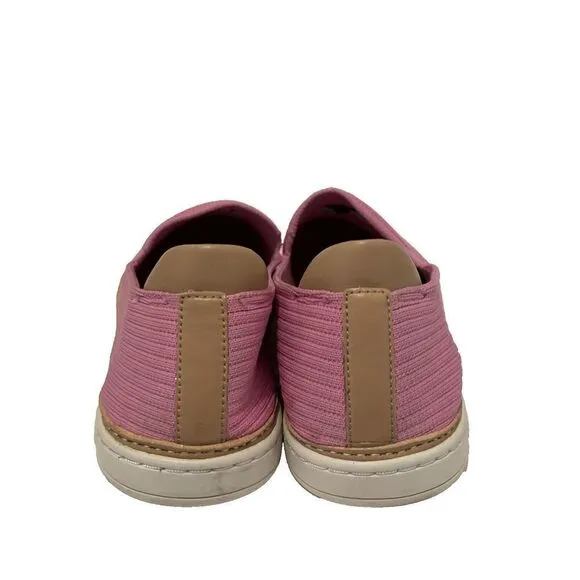 UGG Women's Sammy Slip On Sneaker Size 6.5 Pink Brown Rib Knit Comfortable