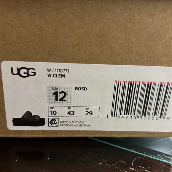 UGGS Hunter Green platform sandals Women Size 12 (New)