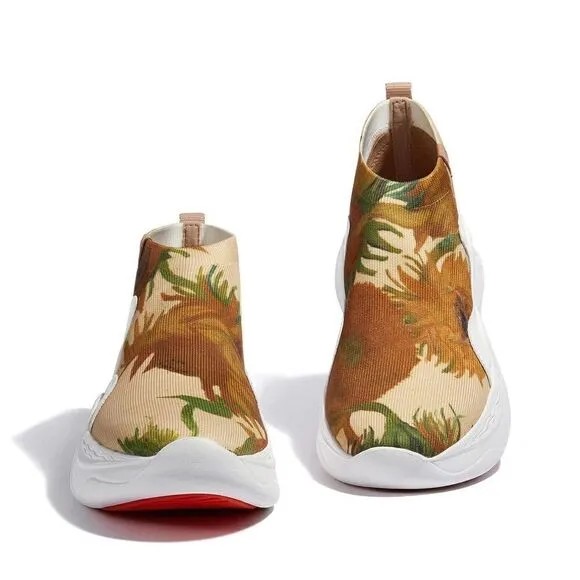UIN Women's Walking Shoes Casual Chunky Sneaker (Van Gogh Sunflowers Palma II)