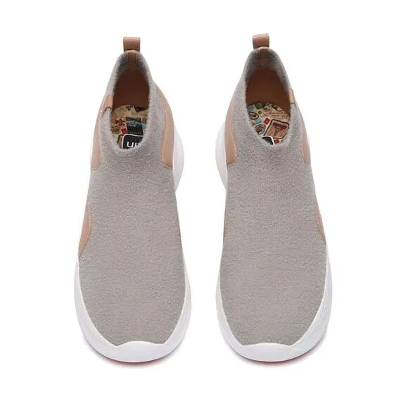 UIN Women's Walking Shoes Casual Chunky Sneaker (Heather Grey Palma II)
