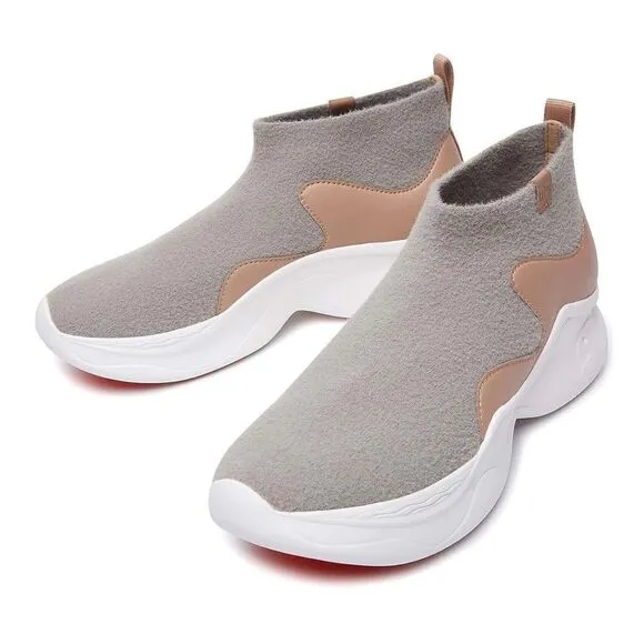 UIN Women's Walking Shoes Casual Chunky Sneaker (Heather Grey Palma II)