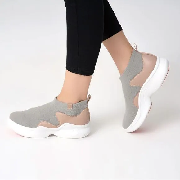 UIN Women's Walking Shoes Casual Chunky Sneaker (Heather Grey Palma II)