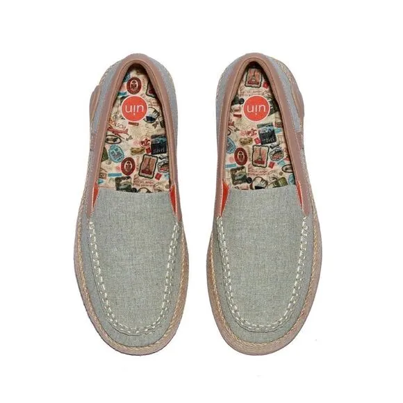 UIN Women's Espadrilles Knitted Casual Shoes (Light Green Marbella V)