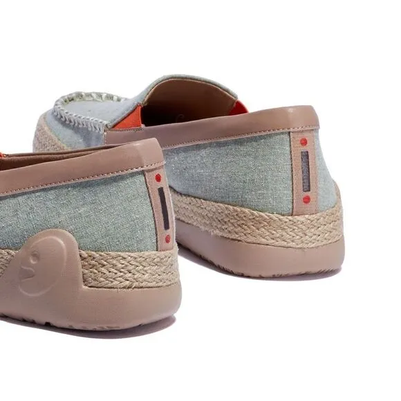 UIN Women's Espadrilles Knitted Casual Shoes (Light Green Marbella V)