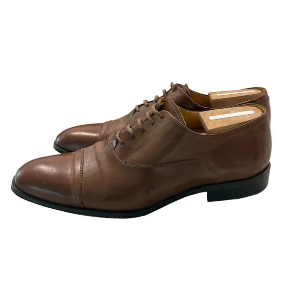Undandy ‘15 Custom Oxford Cap Toe Brown Dress Shoes Size 8.5