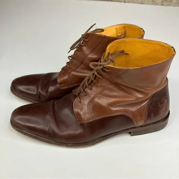 Undandy High Top Leather Derby Shoes Size 44